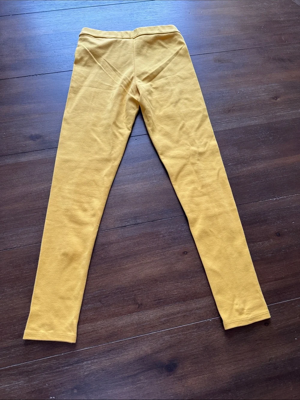 New Sz 12 Janie and Jack cotton blend yellow ponte pants leggings and cotton top
